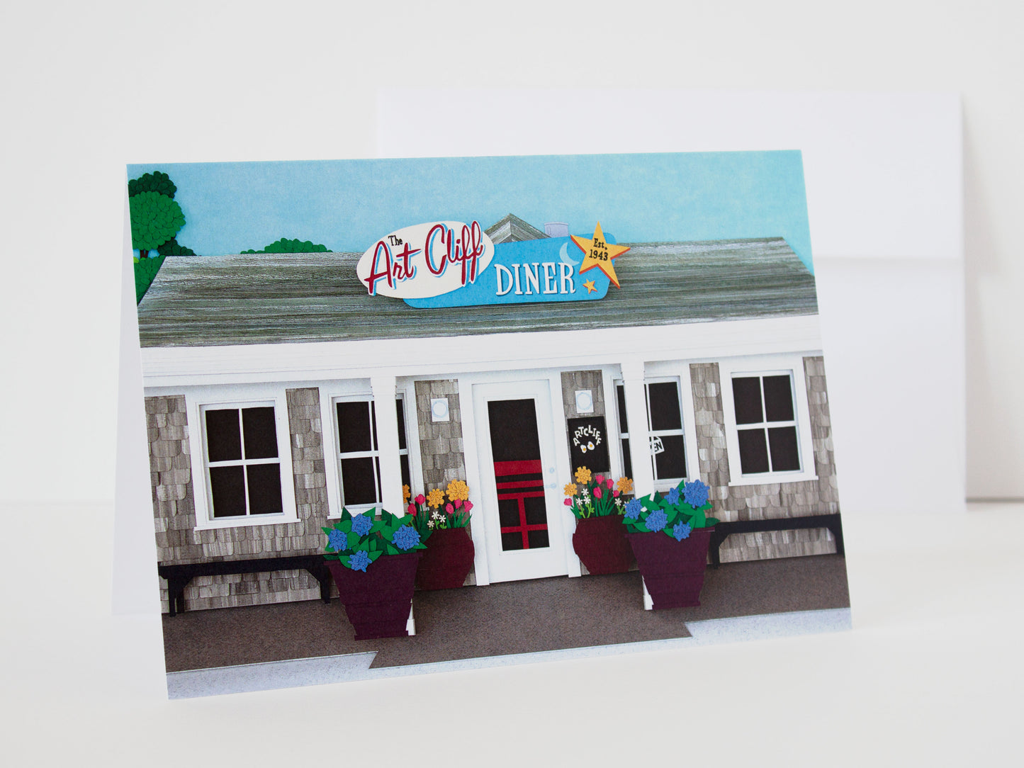 The ArtCliff Diner, Martha's Vineyard Folded Card