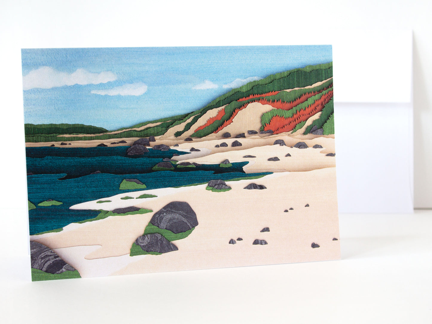 Cedar Tree Neck Beach Folded Card