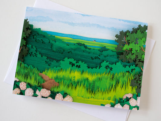 A Private South Beach View Folded Card