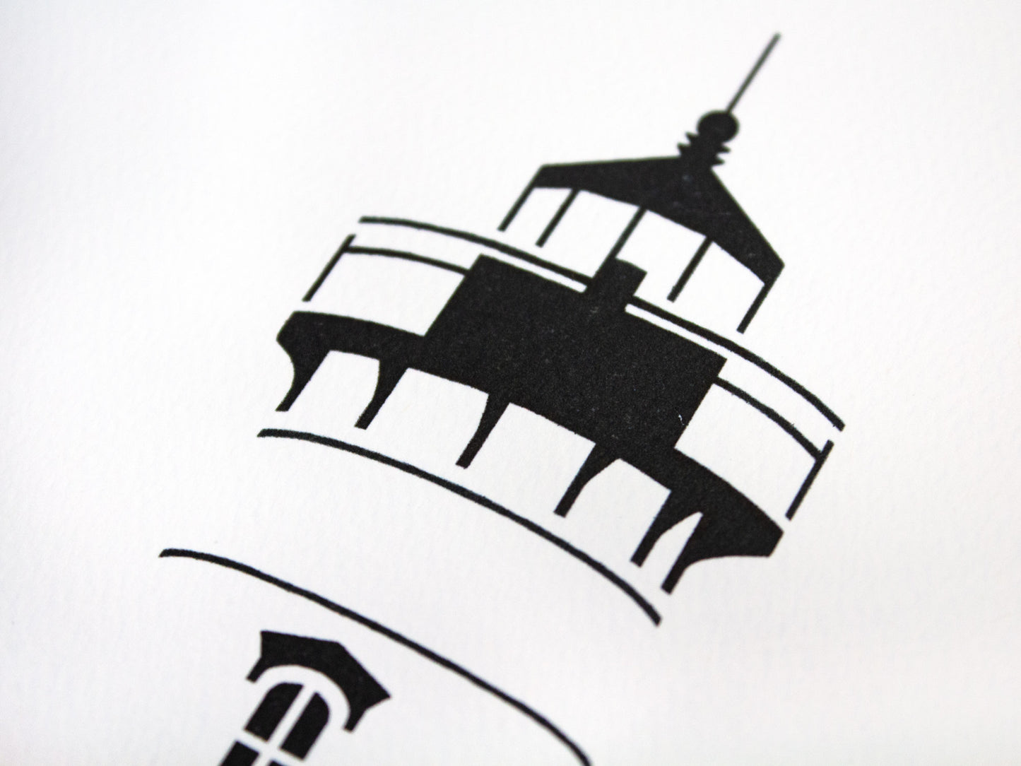 Folded Lighthouse Card: Edgartown Lighthouse, Martha's Vineyard