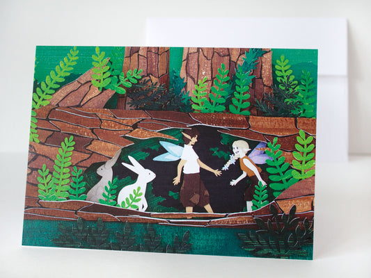 Fairy Parade Printed Cut Paper Folded Card