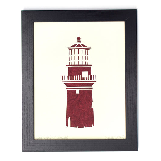 Gay Head Lighthouse Hand Cut Original