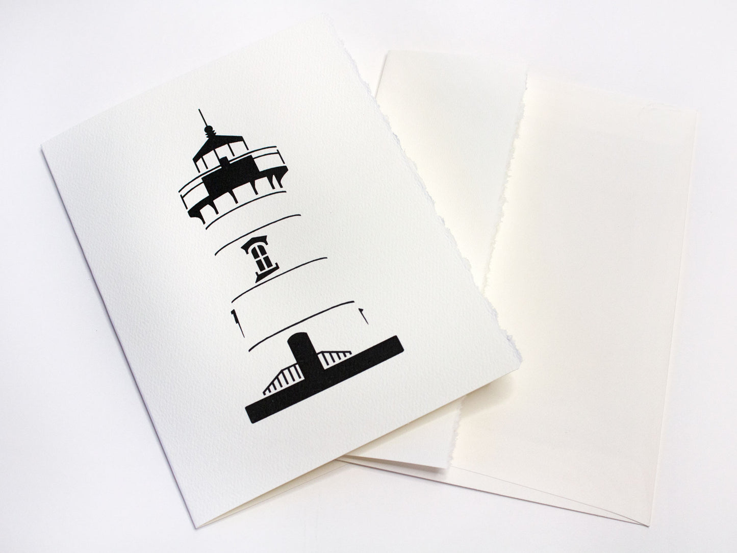 Folded Lighthouse Card: Edgartown Lighthouse, Martha's Vineyard