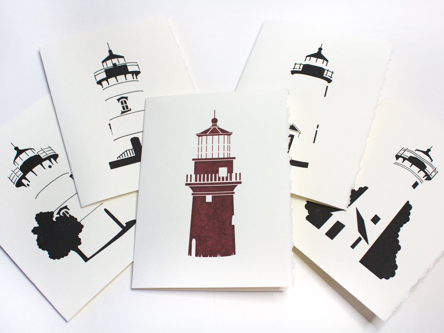 Lighthouse Card Set: All 5 Martha's Vineyard Lighthouses