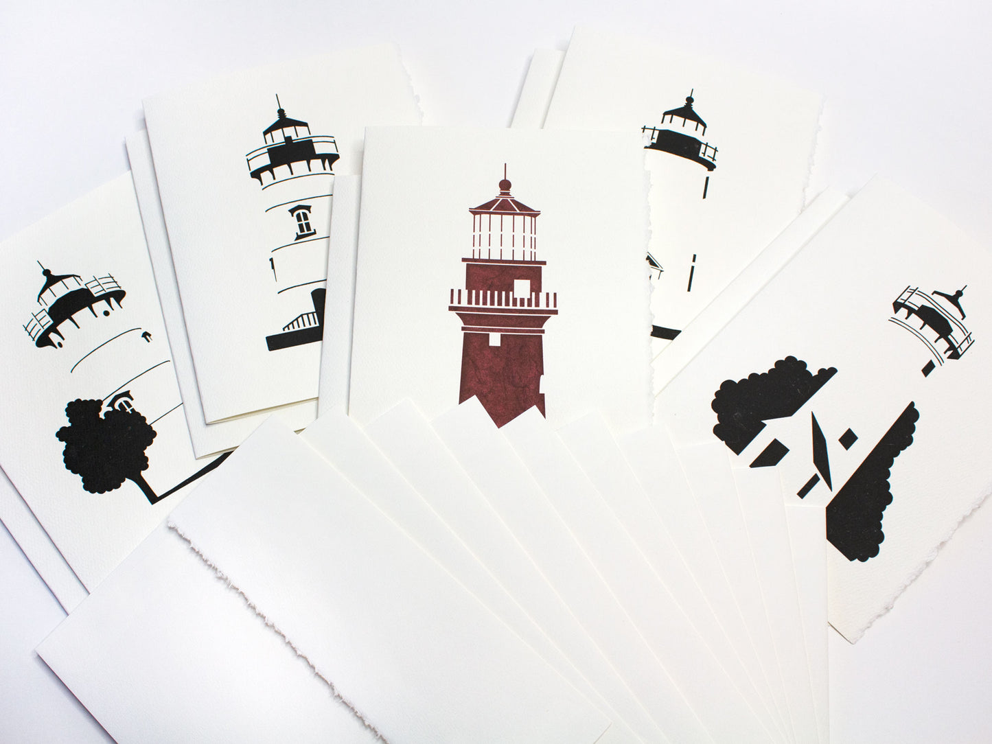 Lighthouse Card Set: All 5 Martha's Vineyard Lighthouses