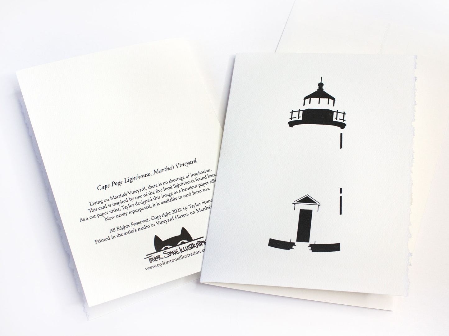 Folded Lighthouse Card: Cape Poge Lighthouse, Martha's Vineyard