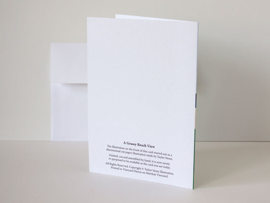 A Grassy Beach View Folded Card