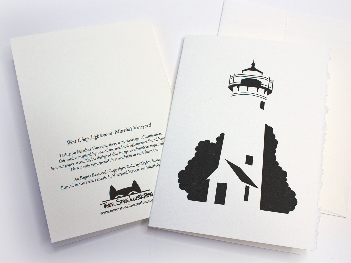 Folded Lighthouse Card: West Chop Lighthouse, Martha's Vineyard