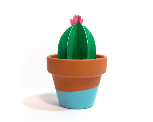 Cute 3D paper cacti in teracotta pot