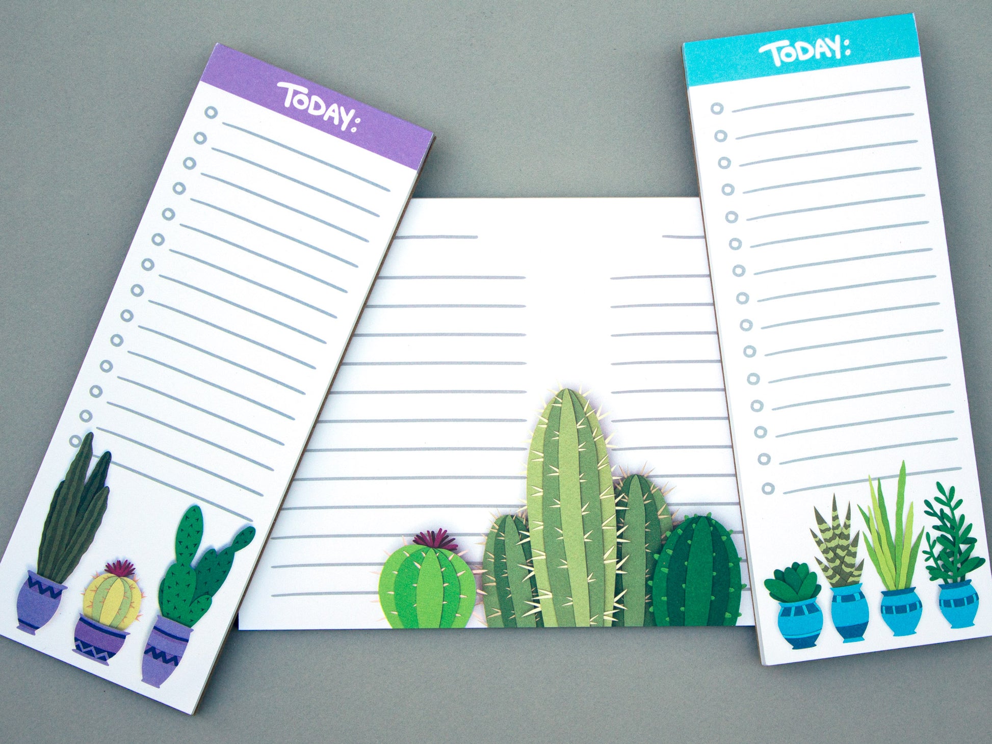 This image shows all three cacti notepad options.