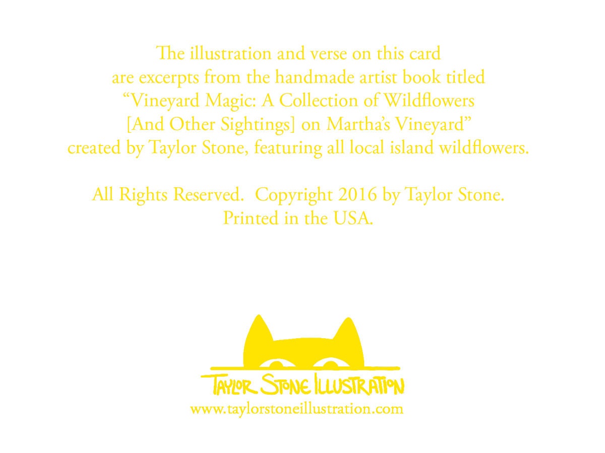 Wood Lily Flower Card with Poem