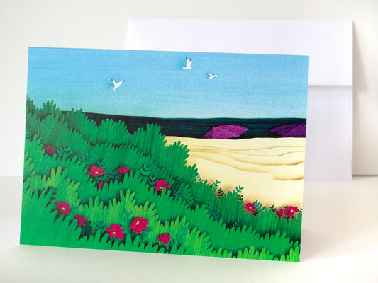 Sunny Beach Roses, Printed Card