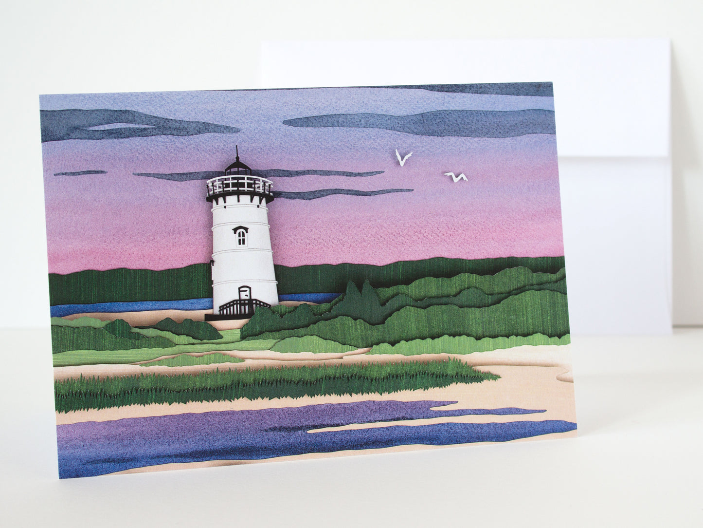 Edgartown Lighthouse at Sunset Card