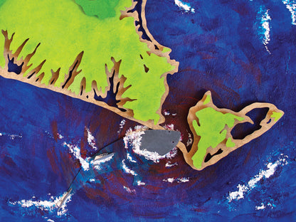 "Martha's Vineyard Map...With a Bite" Limited Edition Archival Print