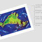 "Martha's Vineyard Map...With a Bite" Limited Edition Archival Print