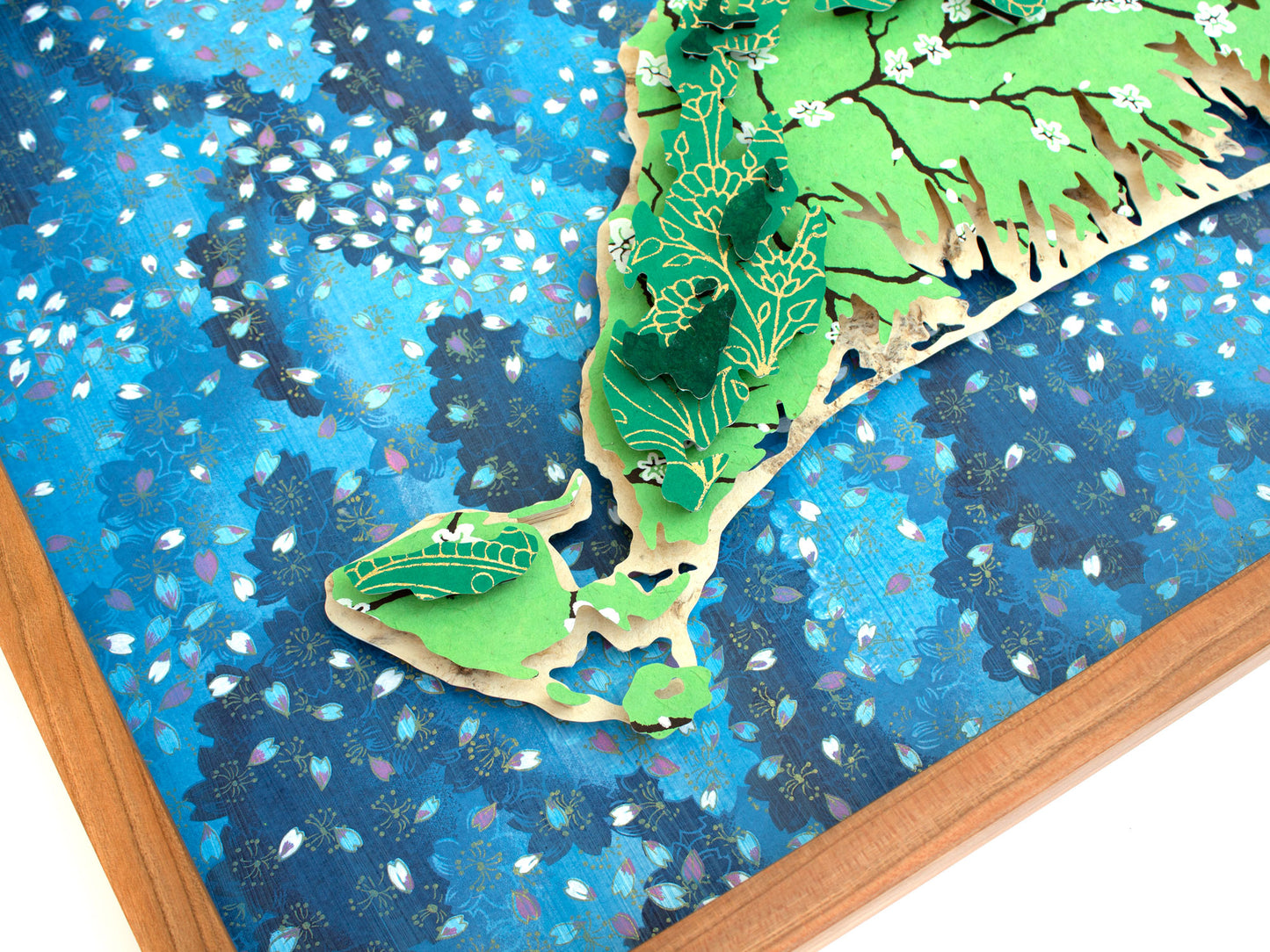 Large Floral Martha's Vineyard Topography Map