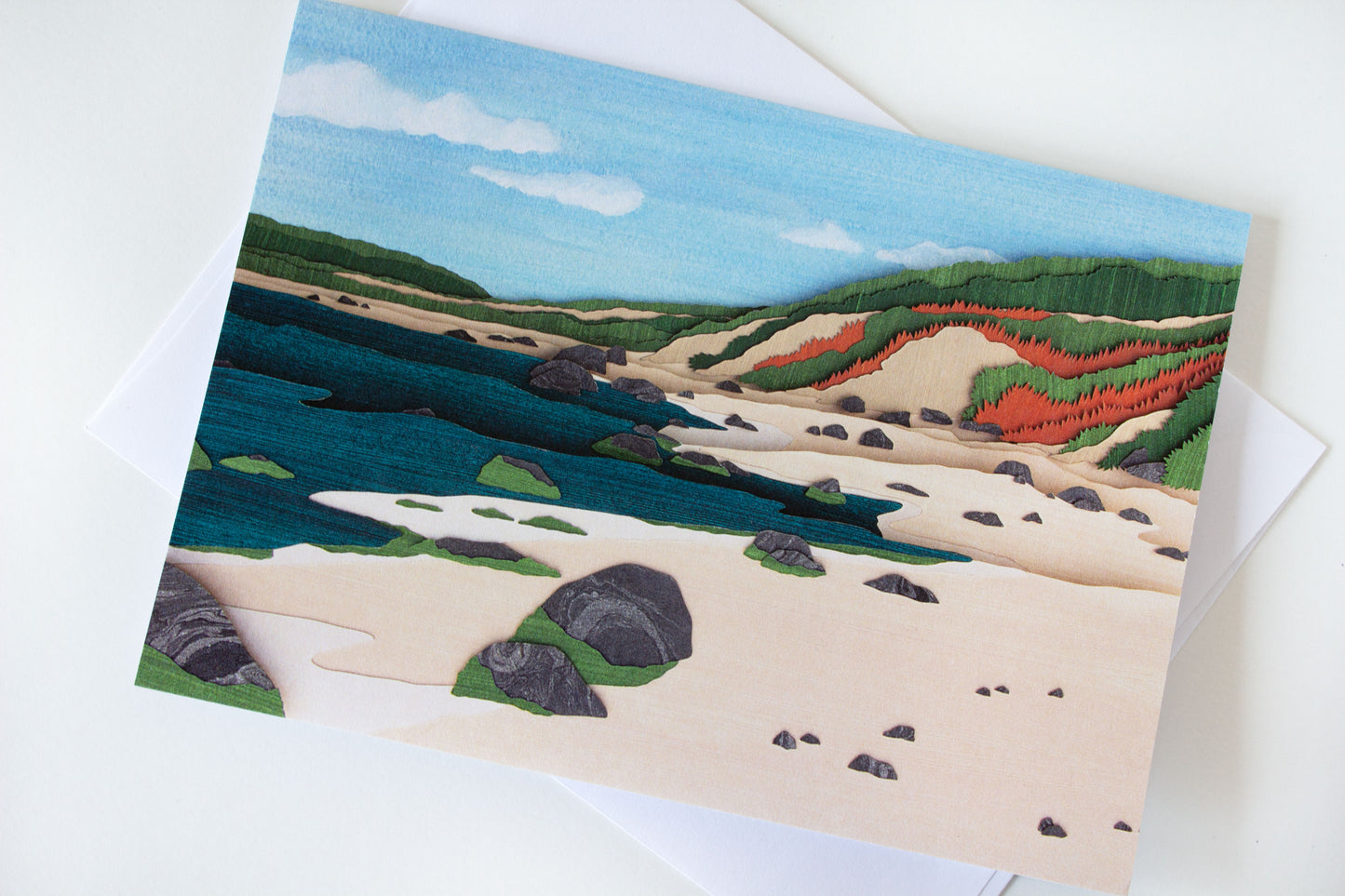 Cedar Tree Neck Beach Folded Card