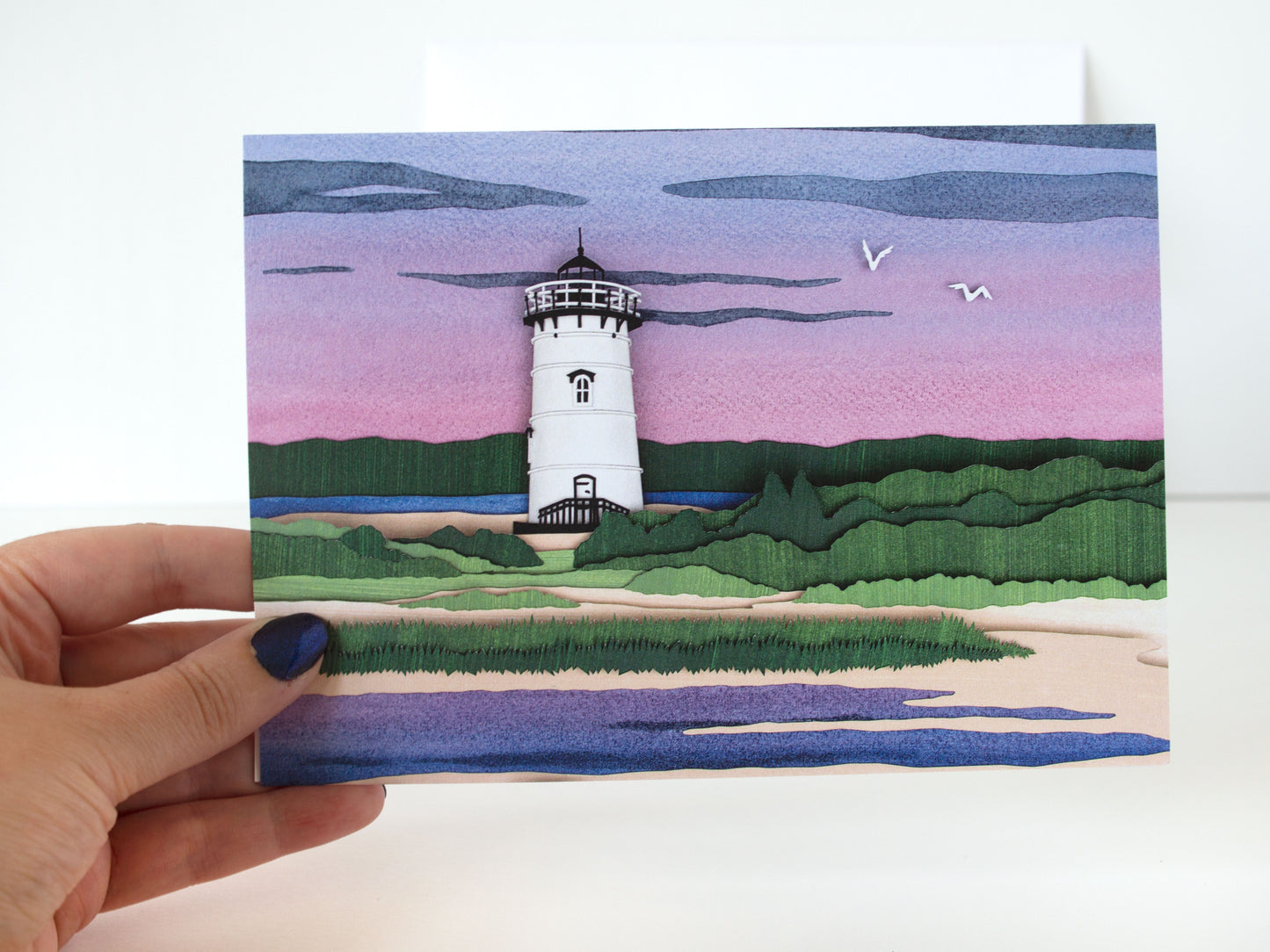 Edgartown Lighthouse at Sunset Card