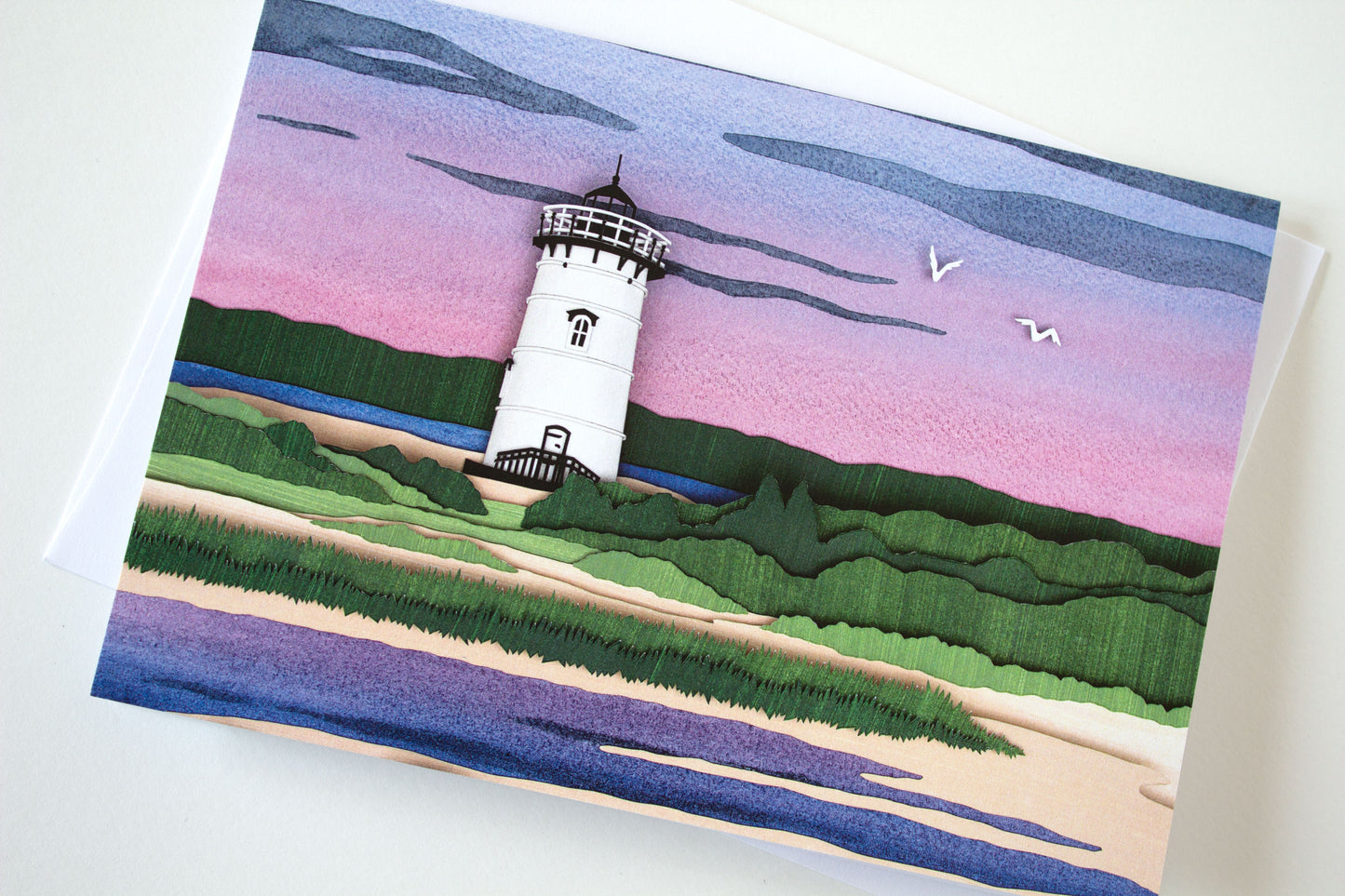 Edgartown Lighthouse at Sunset Card