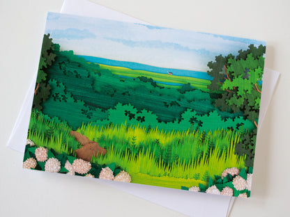 A Private South Beach View Folded Card