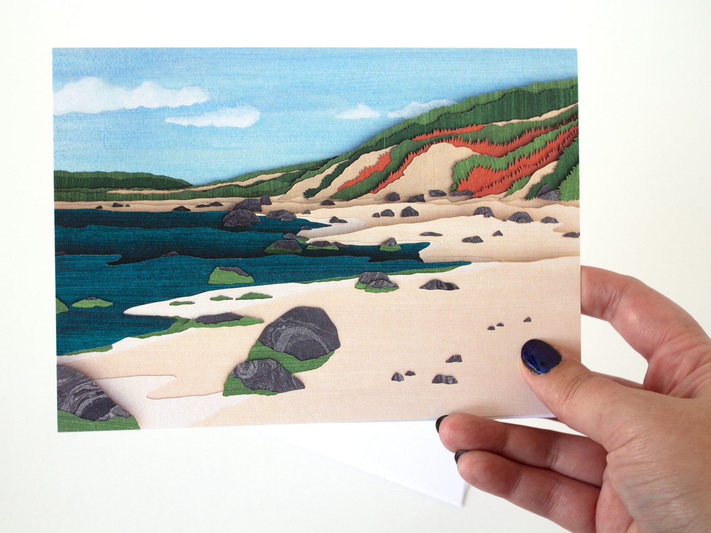 Cedar Tree Neck Beach Folded Card