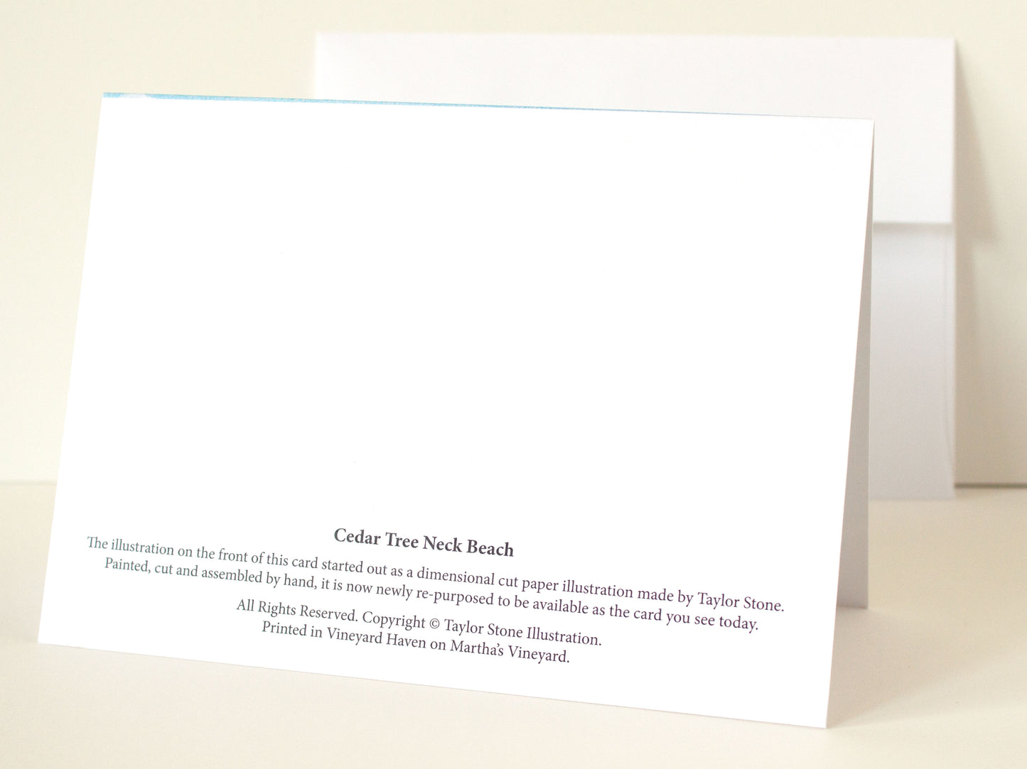 Cedar Tree Neck Beach Folded Card