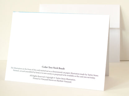 Cedar Tree Neck Beach Folded Card