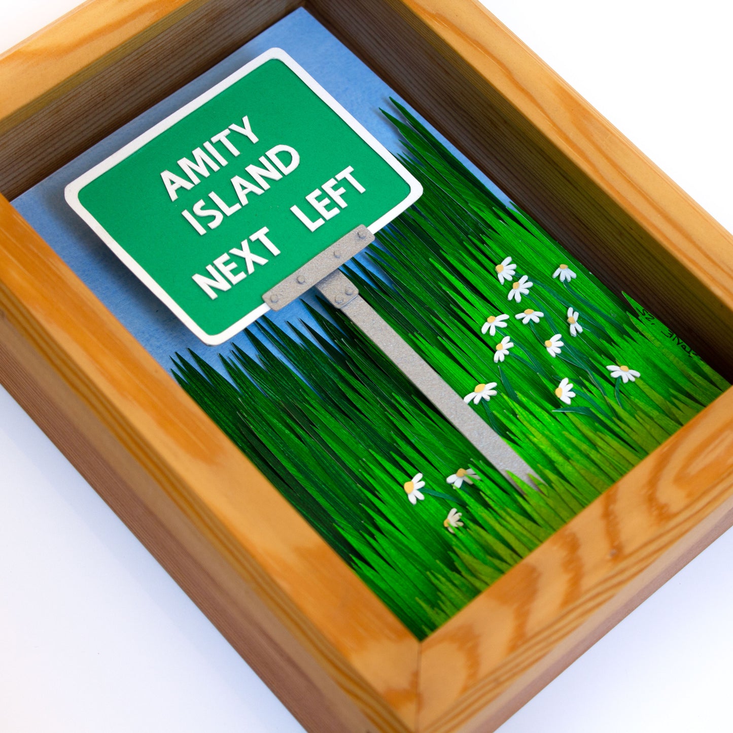 "Amity Island Next Left" Original Framed Illustration