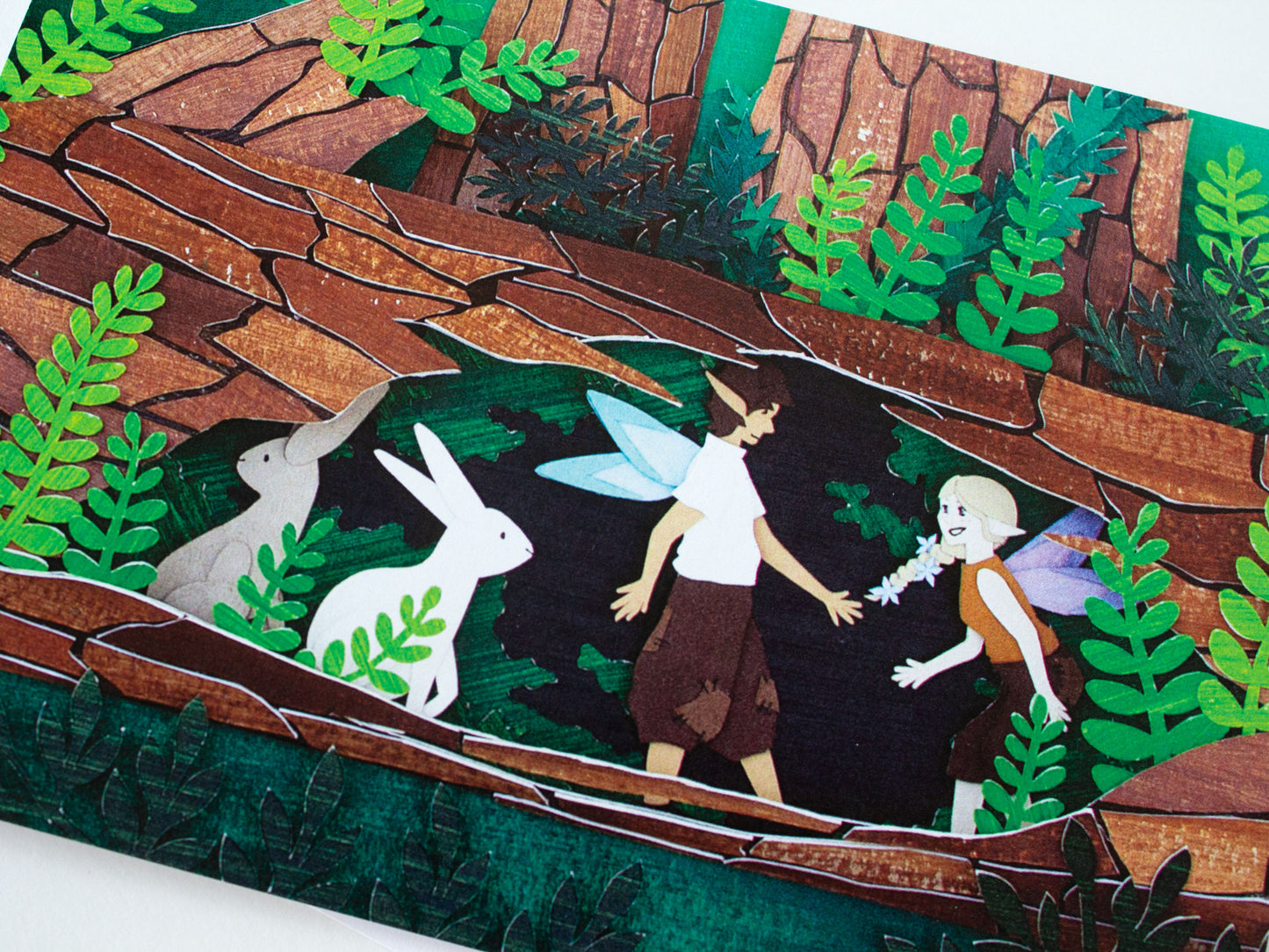 Fairy Parade Printed Cut Paper Folded Card