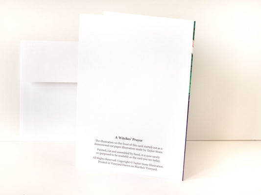 Folded Blank Card "A Witches' Prayer"