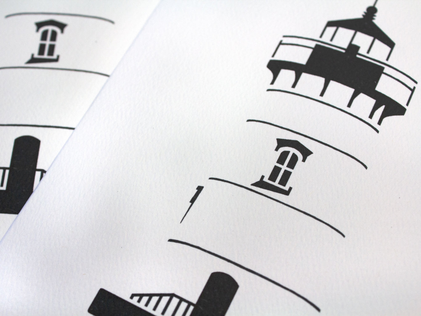 Folded Lighthouse Card: Edgartown Lighthouse, Martha's Vineyard