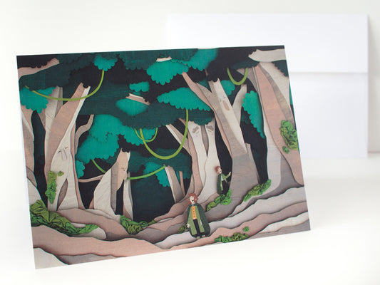 Fangorn Forest with Merry and Pippin Card