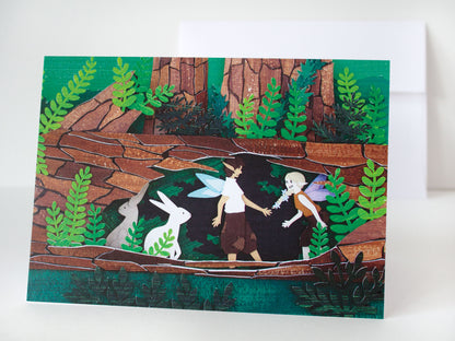 Fairy Parade Printed Cut Paper Folded Card