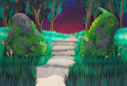 Trolls Original Cut Paper Illustration