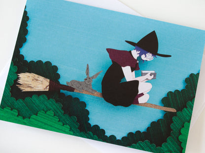 Folded Witch Card "Lost in Thought"