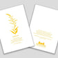 Greeting card with yellow cut paper illustration of Goldenrod, and a short original poem.