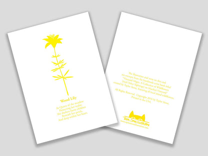 Wood Lily Flower Card with Poem