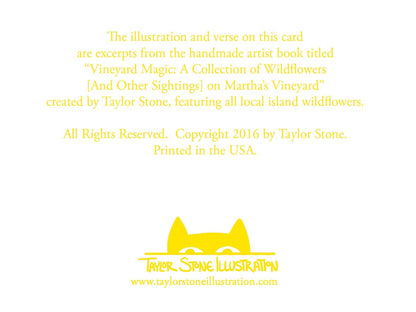 Wood Lily Flower Card with Poem